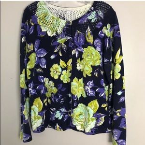 Button Up Cardigan Grandma Chic Isaac Mizrahi